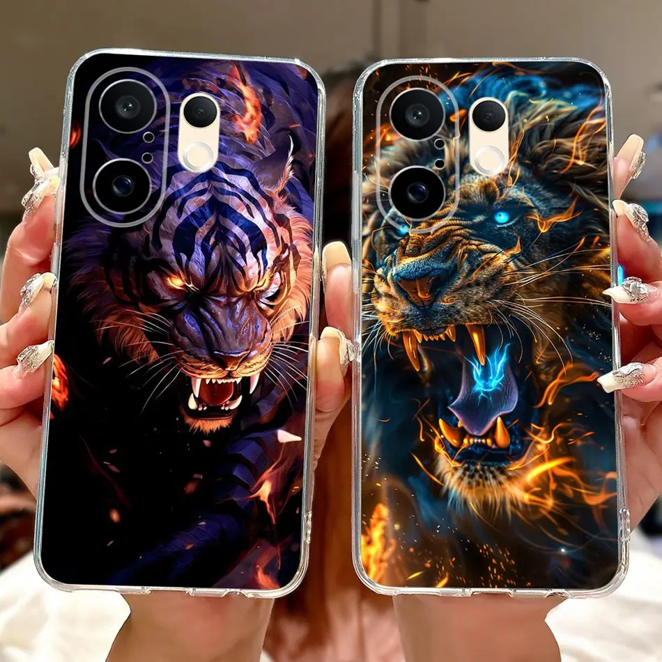 Фото Чехол для телефона Vivo S30 Pro Mini V2465A Cool Dragon Tiger с росписью для Vivo S30Pro Mini 5G, мягкие силиконовые чехлы из ТПУ №2