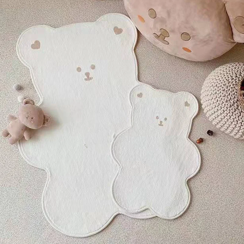Baby Play Mats Bear and Bear Head Floor Soft Cotton Bedding Blanket Crawling Game Pad Toys For Children Room Nursery Decor