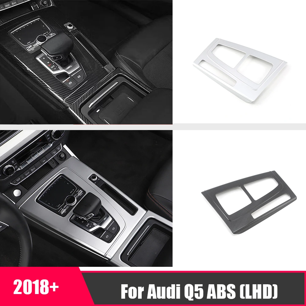 

ABS Carbon/Matte For Audi Q5 2018-2022 Car gear shift knob frame panel frame Decoration Cover Trim Auto styling accessories