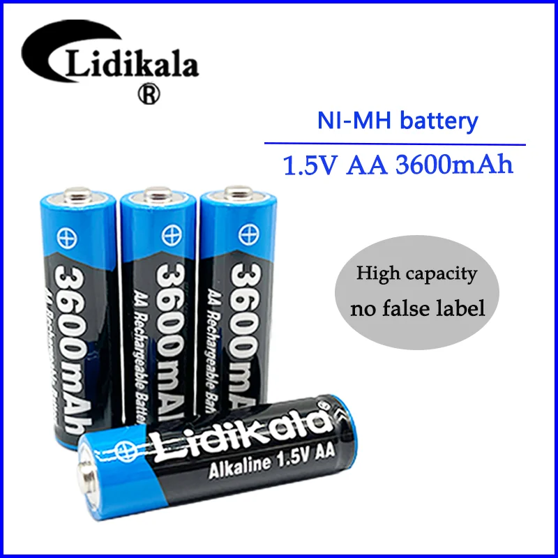 

Новая аккумуляторная батарея AA1.5V 3600 мАч, Женская аккумуляторная батарея 1,5 в AA + зарядное устройство для часов, мышей, компьютеров, игрушек и ...