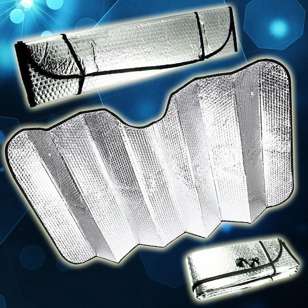 

Cover Car Windshield Sunshade Hot Sale Useful Visor Wind Shield Premium Quality Reflective Remains Cool Silver