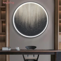 modern porch interior painting abstract round led wall lamp with lamp for living room dining room kitchen aisle decoration