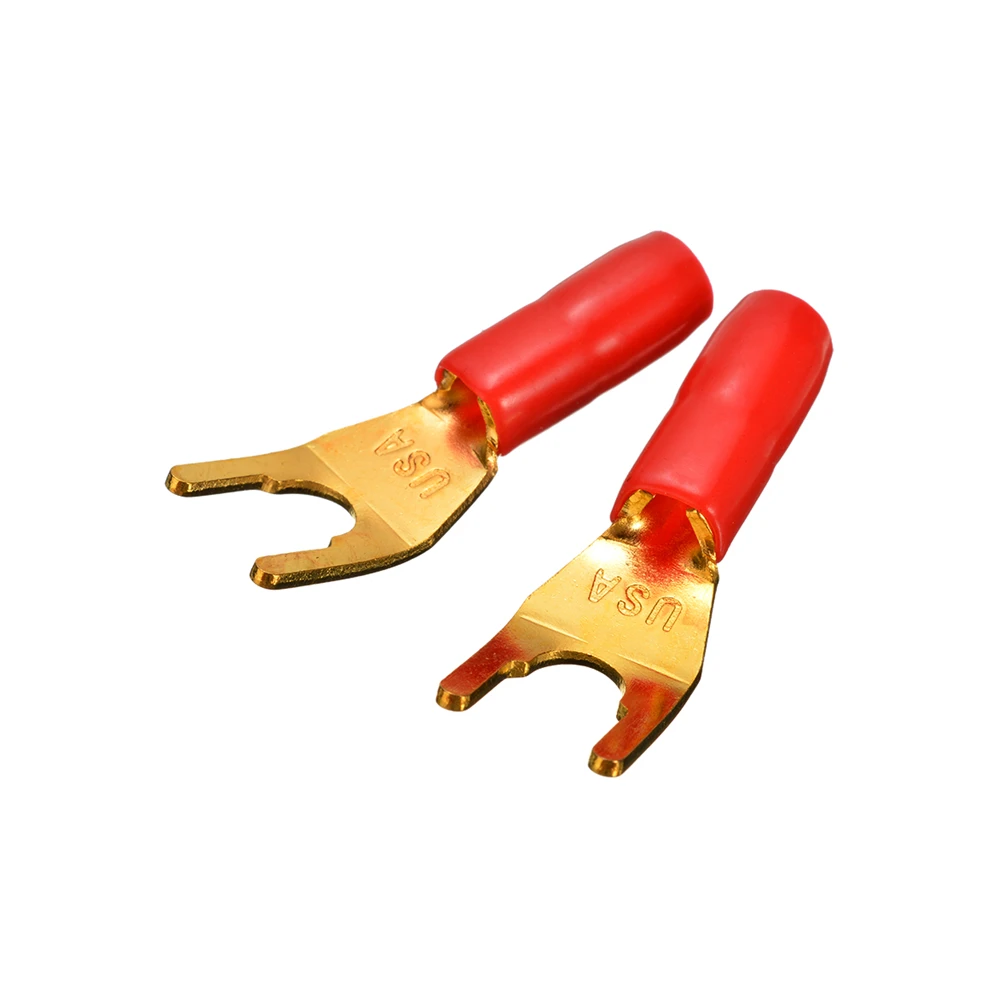 4 шт. позолоченная вилка-Лопатка тройной соединитель вилка без пайки тройник для