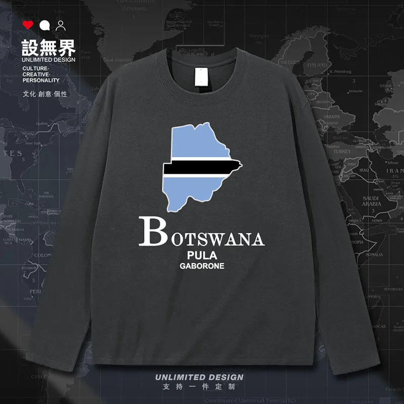Botswana Batswana BWA Map mens t shirt meeting streetwear white casual sporting tracksuit sports printed men's summer clothes