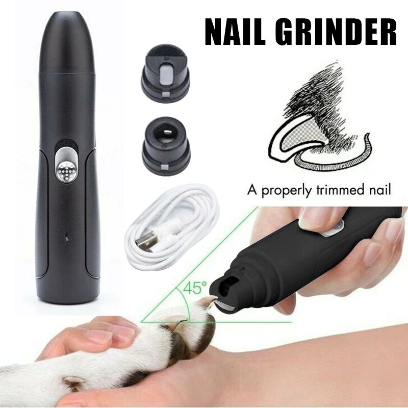

USB Rechargeable Pet Dog Cat Nail Claw Grooming Grinder Trimmer Electric Nail File Grooming Pet Nail Trimmer Tools