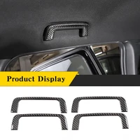 for ford ranger wildtrak 2015 2021 real carbon fiber car roof rear inner door frame handle trim sticker car interior accessories