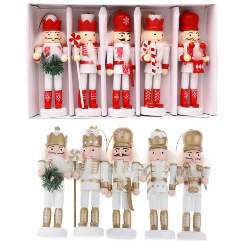 

Новогодний декор, 13 см, деревянный гайкер, солдат, Детская кукла, Счастливого Рождества, украшения, подвесные Подвески для рождественской ел...