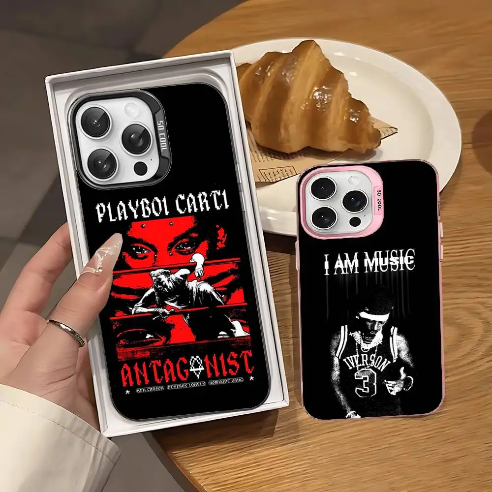 Фото Чехлы для телефонов P-playboi Carti I AM MUSIC для iPhone 17, 16, 15, 14, 13, 12, 11 Plus Pro Max, цветные №5