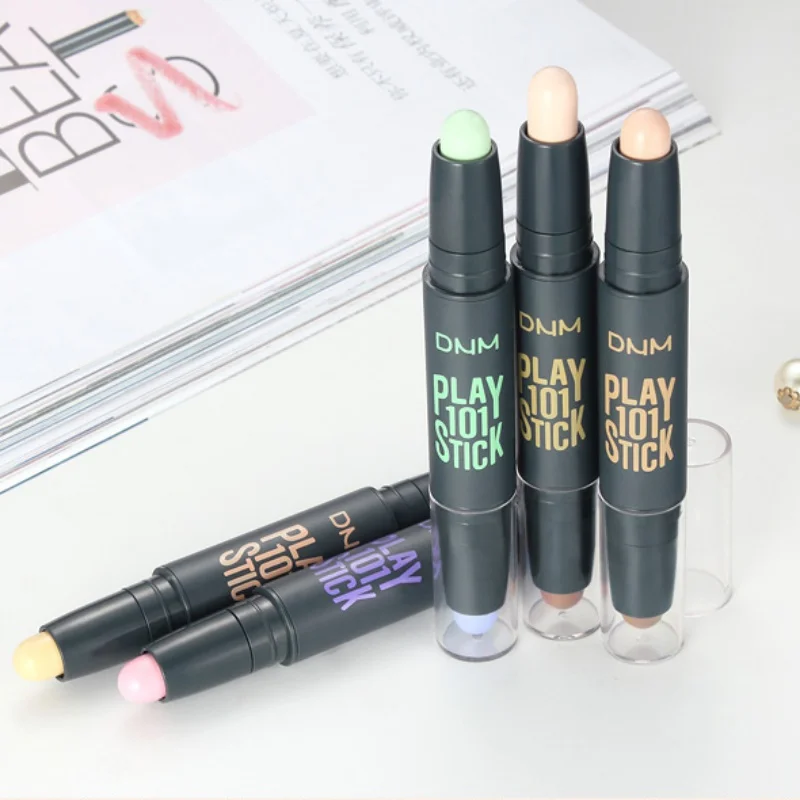 Красота двухсторонний консилер ручка для лица CC обрезка карандаш Цвет корректор