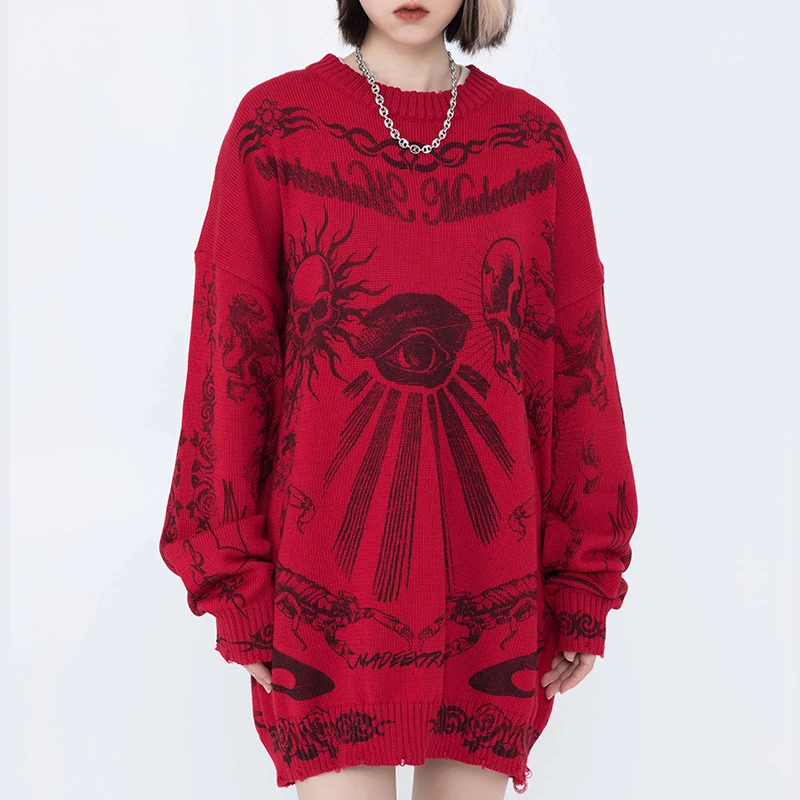 Новинка 2022 осенне-зимний вертикальный пуловер в стиле ретро мужской уличный