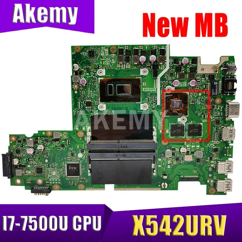 

Akemy X542URV MB._I7-7500U (V4G) GPU MainBoard For ASUS X542UR X542UN X542UQ X542U FL8000U A580U Laptop Motherboard