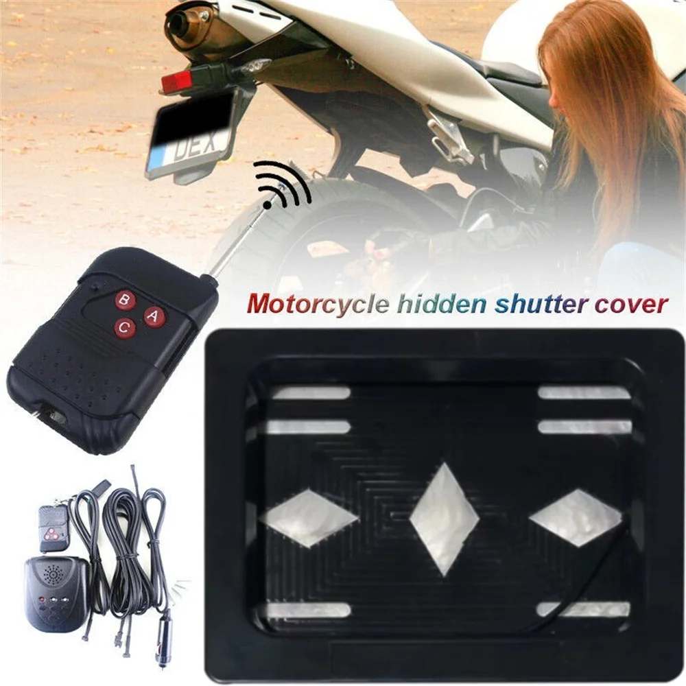 

Motorcycle Hide-away Shutter Cover EU Electric motorcycle license plate holder Shutter Set for Motorbike Cycling