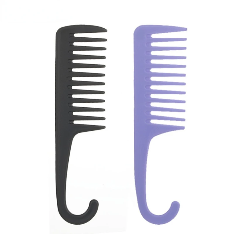 

Однотонная расческа для волос с широкими зубьями, Женский парикмахерский инструмент для укладки, щетка для душа, профессиональный инструмент для салона, Антистатическая расческа