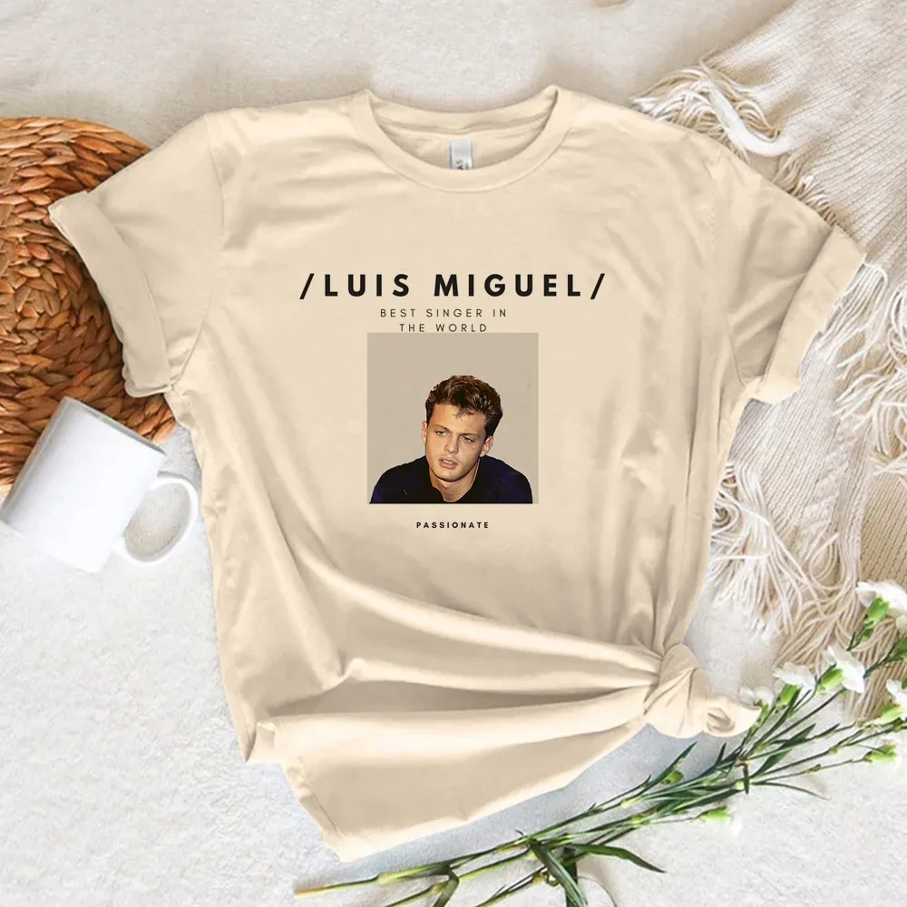 Футболка женская с принтом Луиса Мигеля 2000