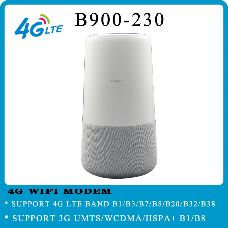 Huawei AI Cube Used B900 B900-230 Smart Speaker LTE 300Mbp Wireless Route 4G HomeWifi Router Band B1/B3/B7/B8/B20/B32/B38