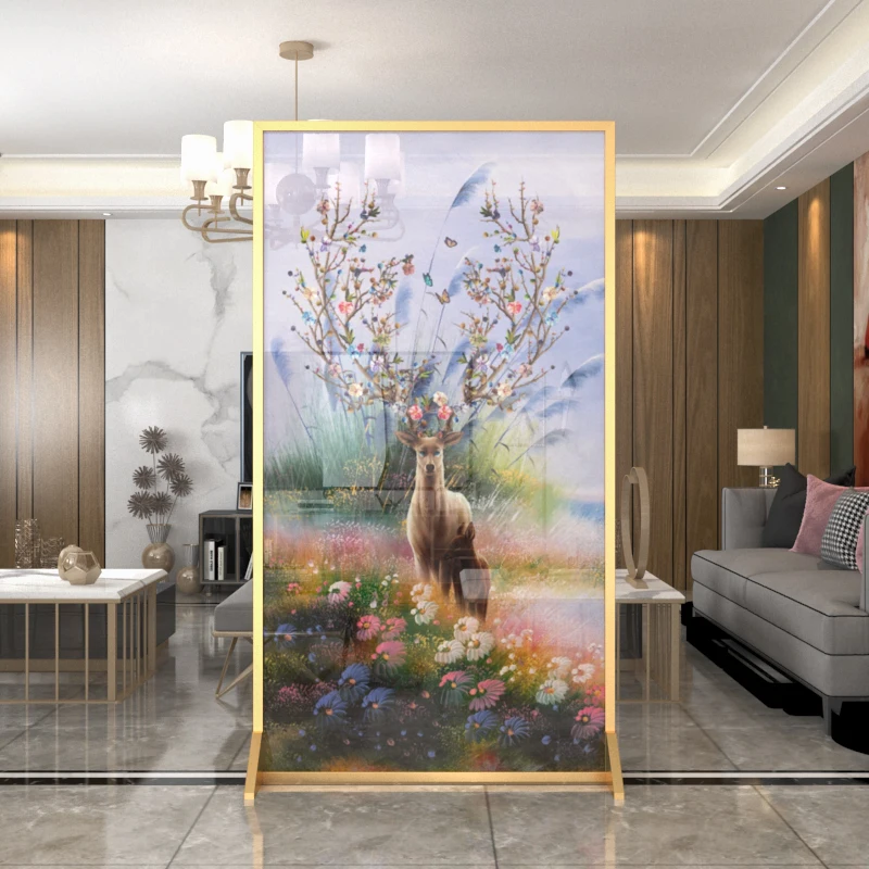 

Скандинавский художественный экран на заказ, перегородка для гостиной, спальни, украшение, вход, металлический мобильный экран elk
