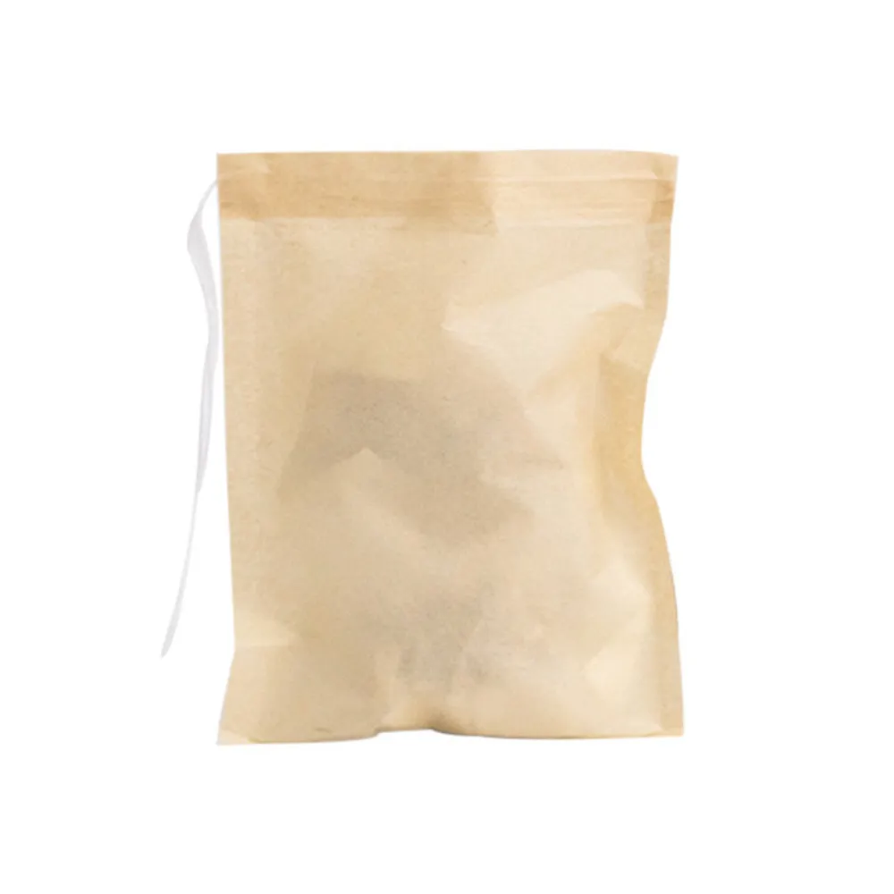 

100Pcs Teabags Biodegradable Paper Tea Bag Drawstring Eco-Friendly Filter Empty Tea Bags Loose Leaf Tea Powder Herbal Medicine