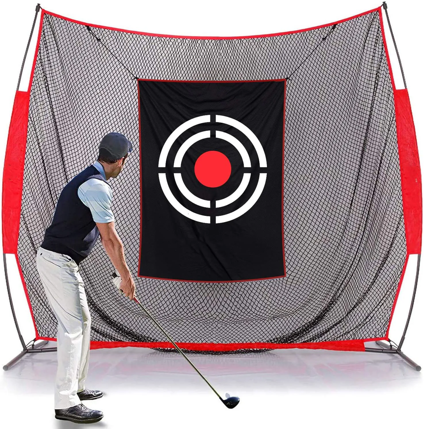 Kapler Indoor Outdoor Golf Ball Practice Training Net Garden Sport  Exercise Equipment Foldable 7x8Feet