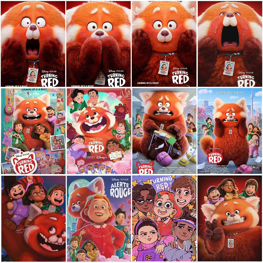 

Алмазная 5D картина «сделай сам» из фильма Диснея «Поворот Красной милой панды», мозаика, алмазная вышивка, наборы для вышивки крестиком, домашний декор