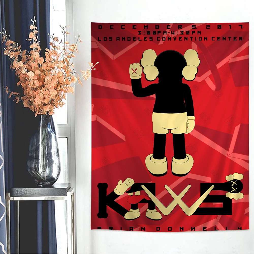 Abstract Graffiti Anda Pop Cute Bear Anime Tapestry Hanging Tarot Hippie Wall Rugs Dorm Home Decor