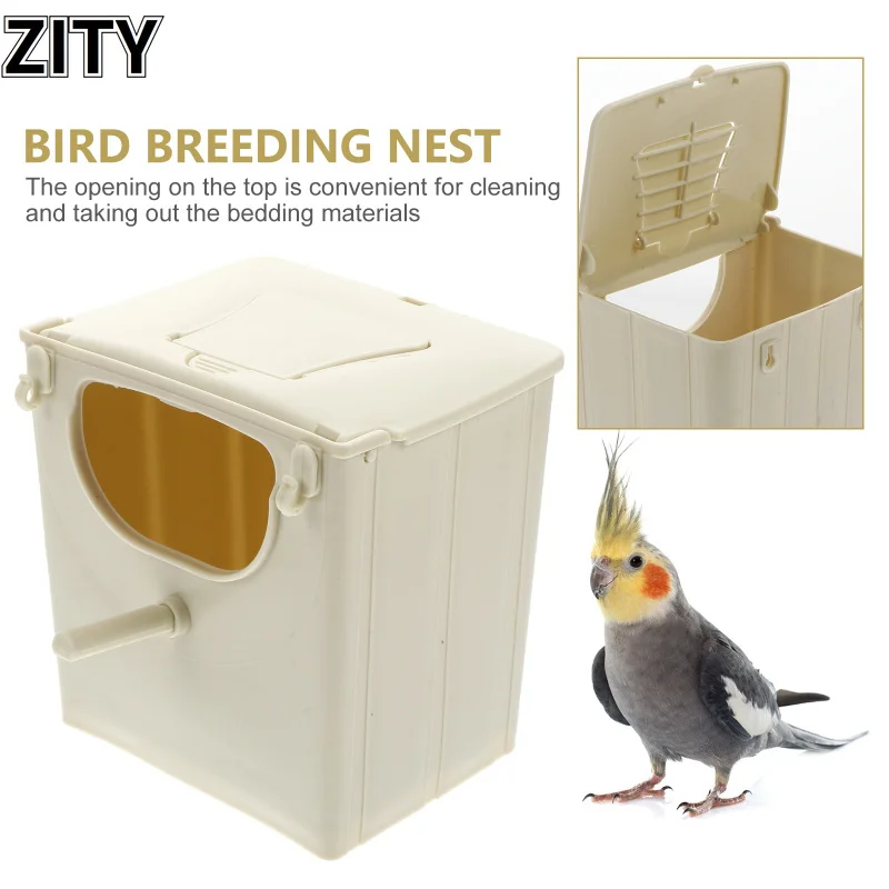 

Bird Nest Hanging Bird Breeding Nesting Box Bird House Hanging Parrot Nest Houses Pet Bedroom for Parrots Budgies Parakeets