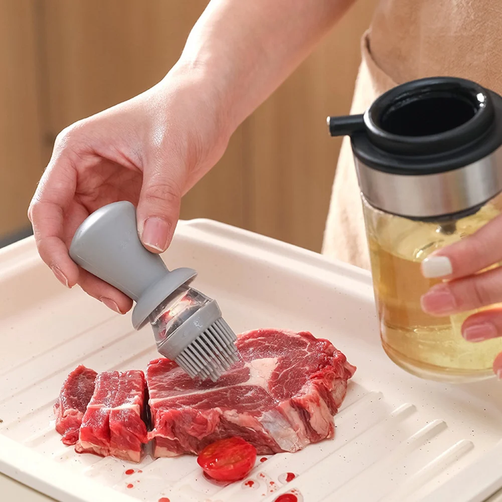 

Портативный Силиконовый дозатор масла, бутылка для барбекю, щеточка для жидкого масла, серый цвет