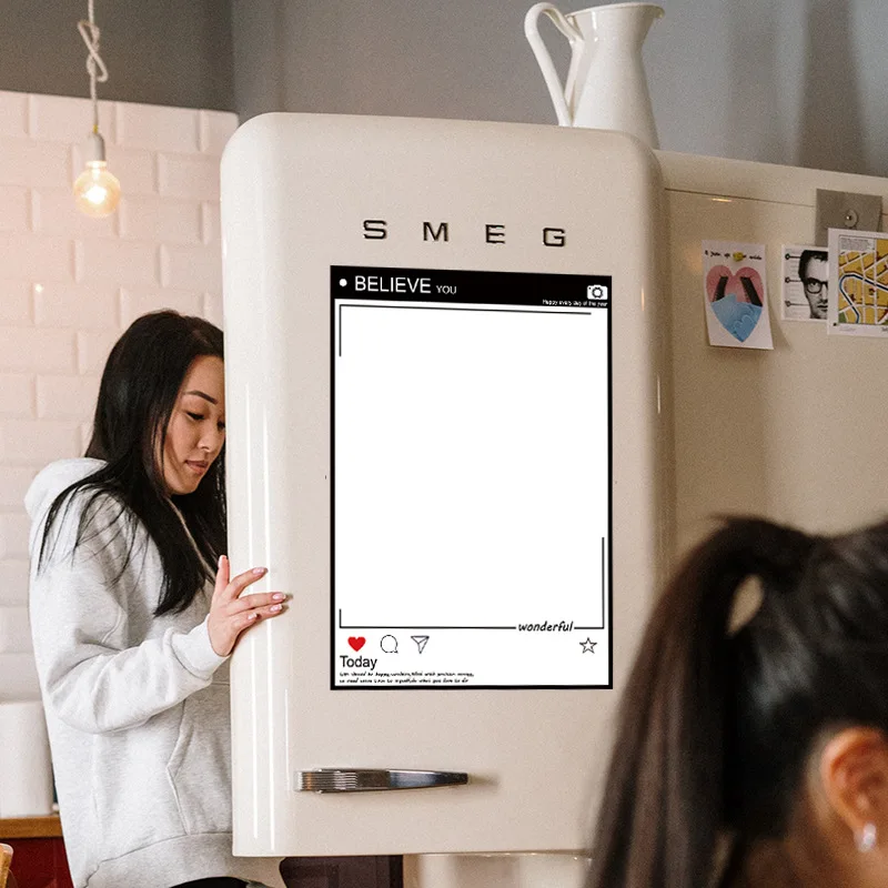 

Refrigerator Stickers Message Board Magnets Cartoon Cute Blackboard Magnetic Stickers 3d Three-dimensional Creative Decorative