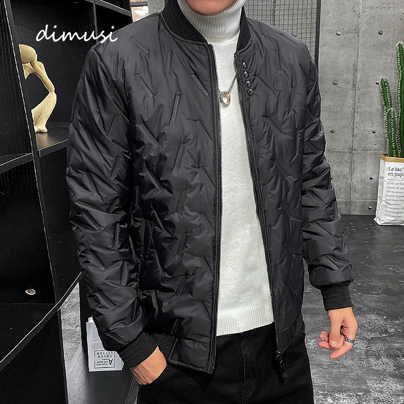 

DIMUSI/зимняя мужская куртка-бомбер, модная Мужская Теплая стеганая куртка, повседневная верхняя одежда, Классическая ветровка, Мужская брендовая одежда