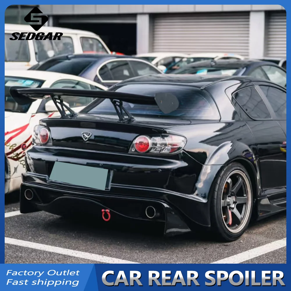 Фото Для 2003 04 05 06 07 08 09 10 11 2012 Mazda RX-8 RX8 GT Стиль Высокое качество ABS пластик Неокрашенный спойлер Багажник багажника Крыло Спойлер №1