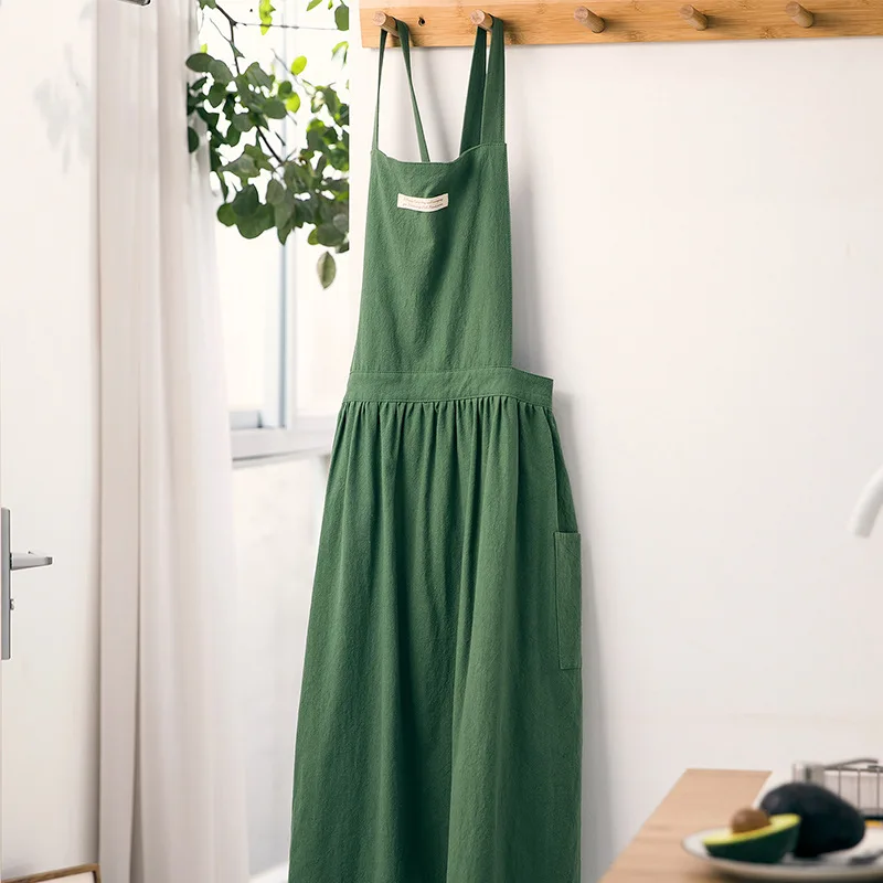 Фартук для дома и сада для мужчин и женщин, хлопковая защита для кухни и кафе, детская одежда с рисунком