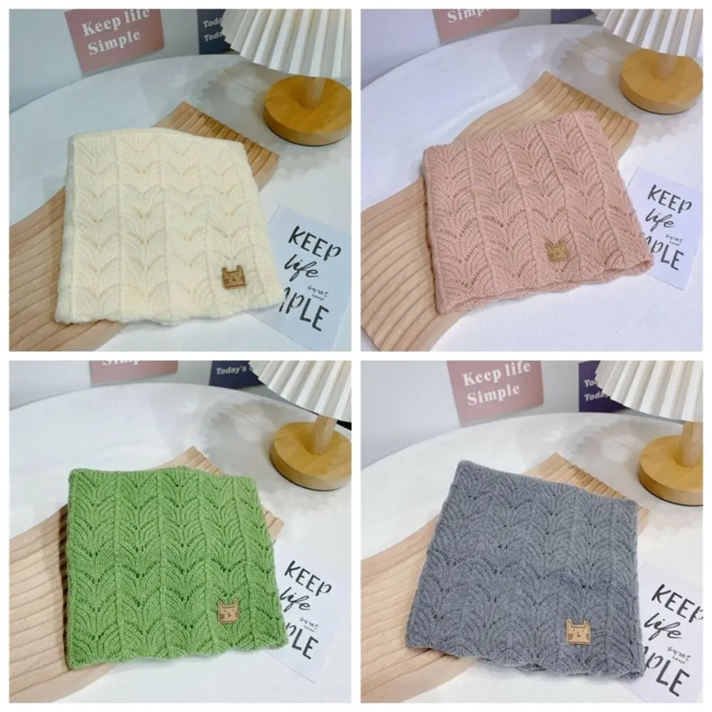 Милые вязаные детские теплые шарфы толстый эластичный шарф ветрозащитный