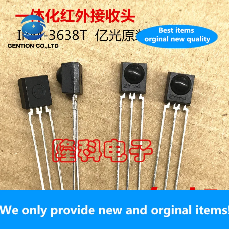 

Новинка 100%, оригинальный Встроенный инфракрасный приемник Everlight 38K, небольшой инфракрасный пульт дистанционного управления IRM3638T, 10 шт.