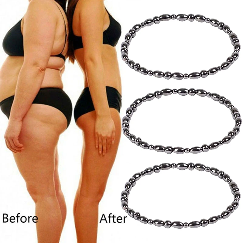 

3Pcs Magnetic Weight Loss Effective Anklet Bracelet Black Gallstone Slimming Stimulating Acupoints Therapy Arthritis Pain Relief