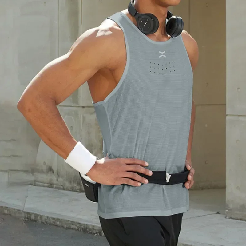 Мужской летний жилет для бега марафона баскетбола спорта унисекс с короткими