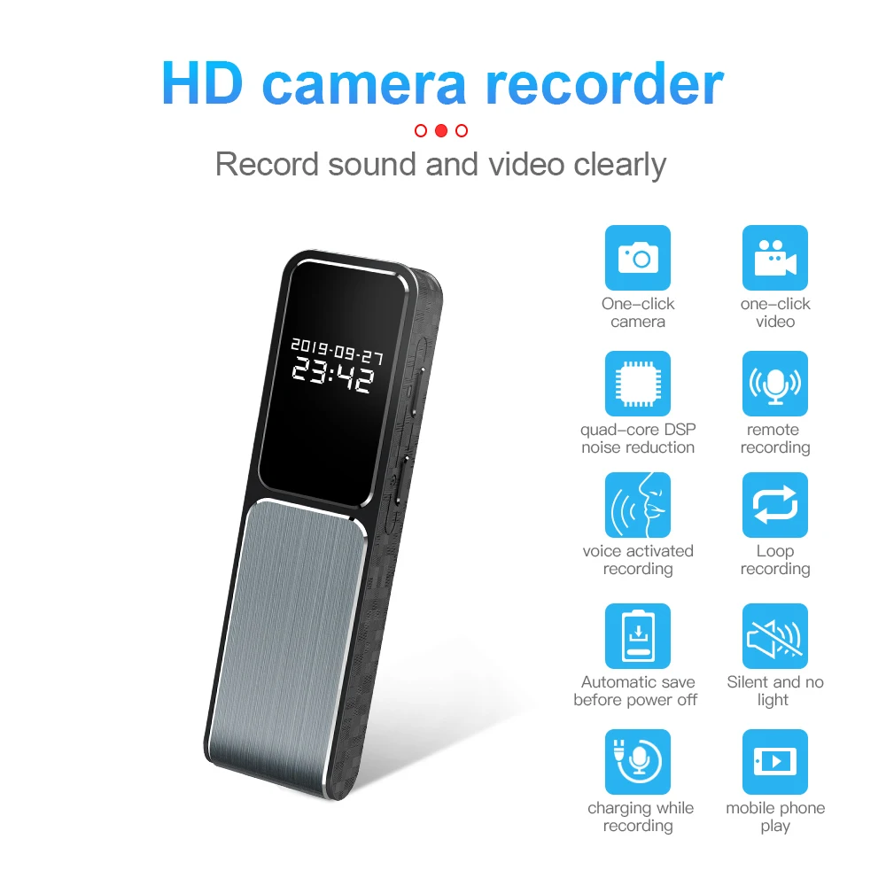 

HD 1080P Mini Video recorder Camera Portable Noise Reduction Conference Recording Camcorder Audio Video Synchronous Micro Cam