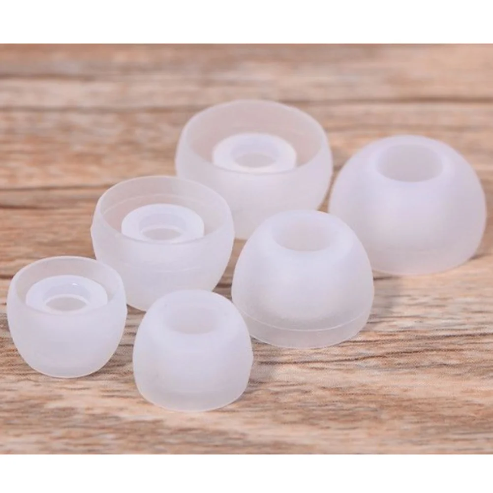 

5 Pairs Earbud Tips Silicone Earpads Gauges Ears Caps Headphone Earphone Earplugs