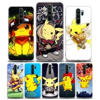 cool pokemon pikachu squirtle phone case for redmi 8 8a 7 9 9c y3 k20 k30 k40 note 7 8 9 10 8t pro soft silicone case pikachu