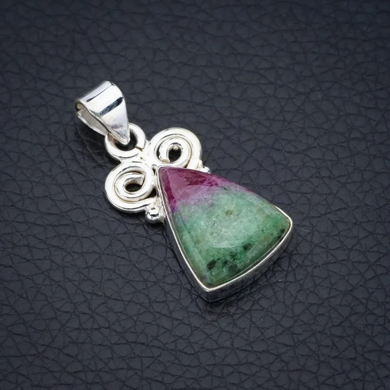 

StarGems Zoisite Handmade 925 Sterling Silver Pendant 1.25" F4644