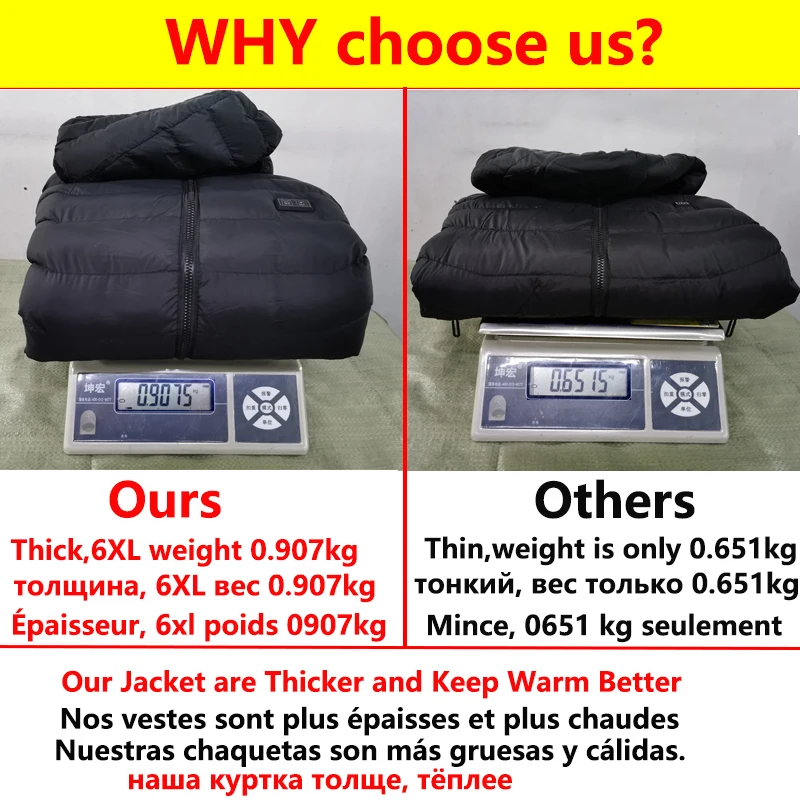 11 Areas Heated Jackets Men Outdoor Coat Long Sleeves Heating Winter Jacket MenUSB Heating Hooded Jackets Winterjas Heren 2022