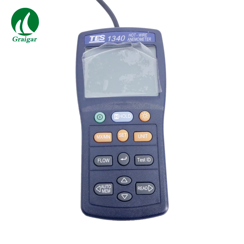 

TES-1340 Hot-Wire Digital Anemometer Air Flow Tester Air Wind Flow Meter