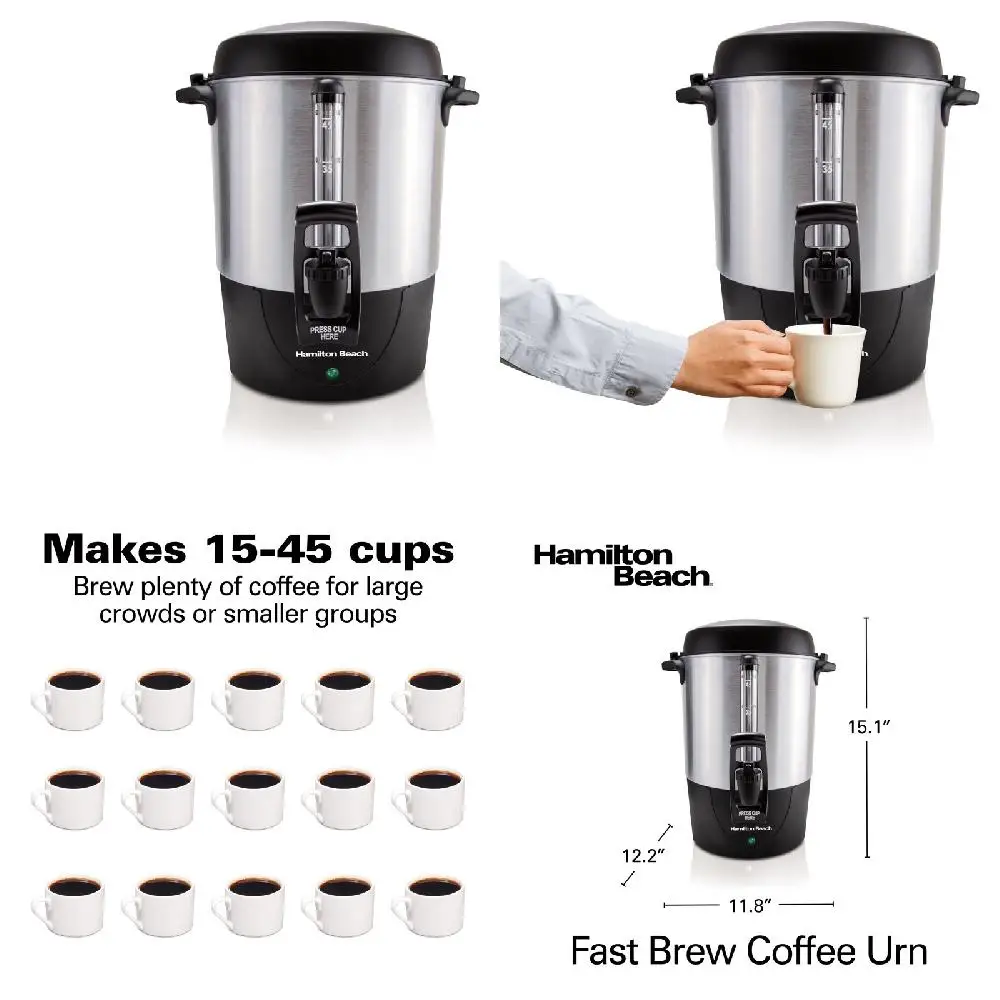 

Deliciously Fast Freshly-Brewed Coffee Maker Urn Model #40521 - Enjoy the Taste of Fresh Coffee in Minutes!