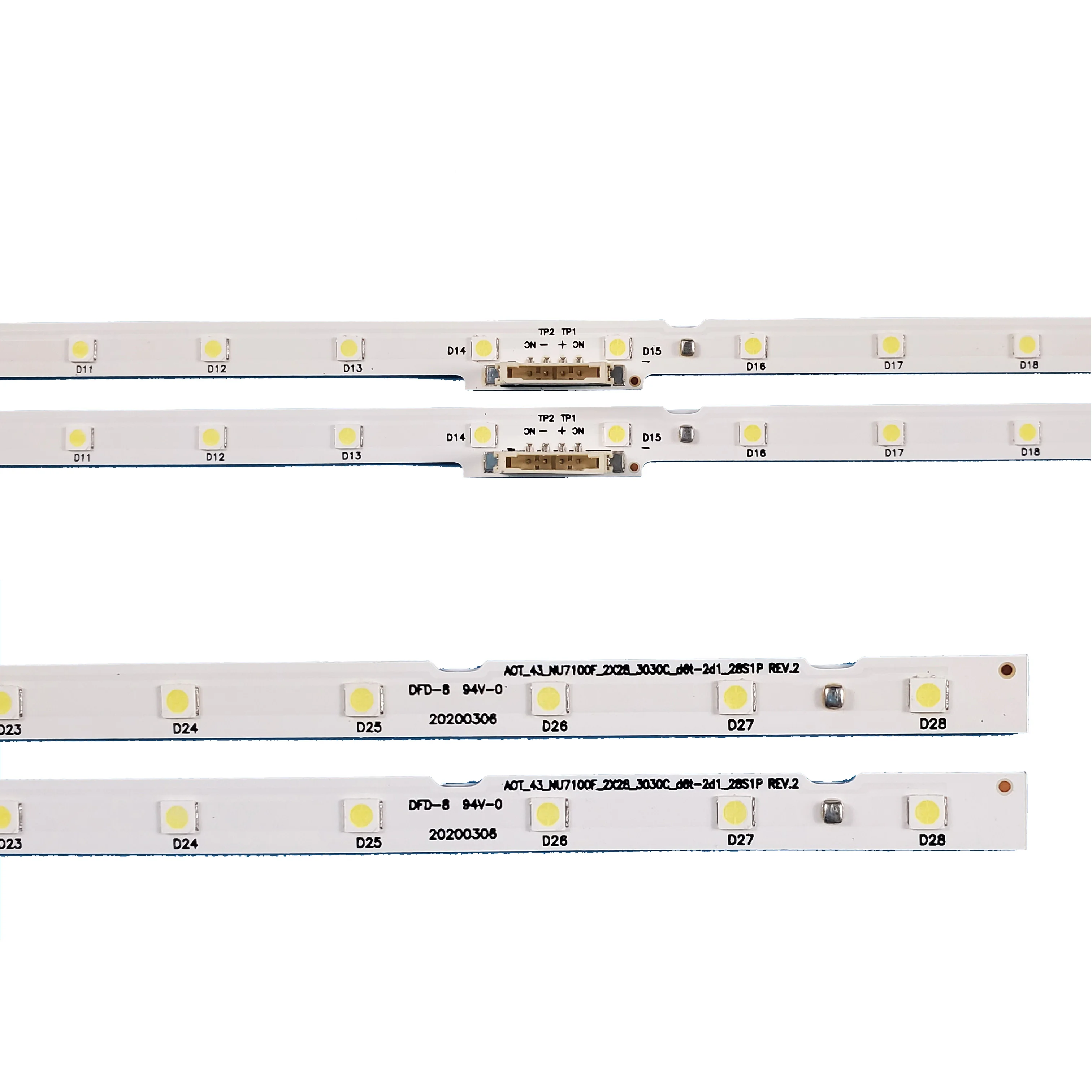 2 шт./комплект светодиодная лента для подсветки телевизора Samsung 43 дюйма