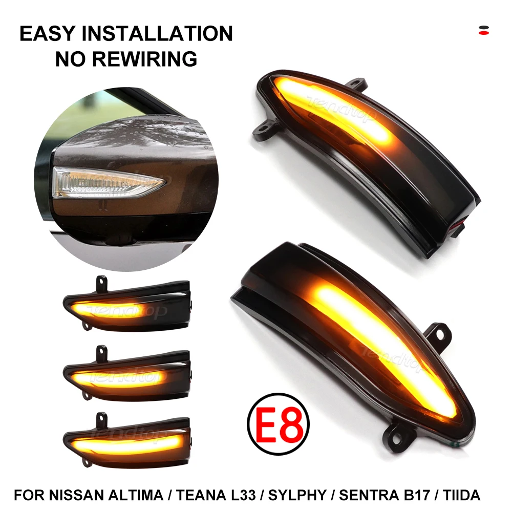 Указатель поворота для Nissan Altima Teana L33 2013-2018 Sylphy Sentra Pulsar Tiida последовательный