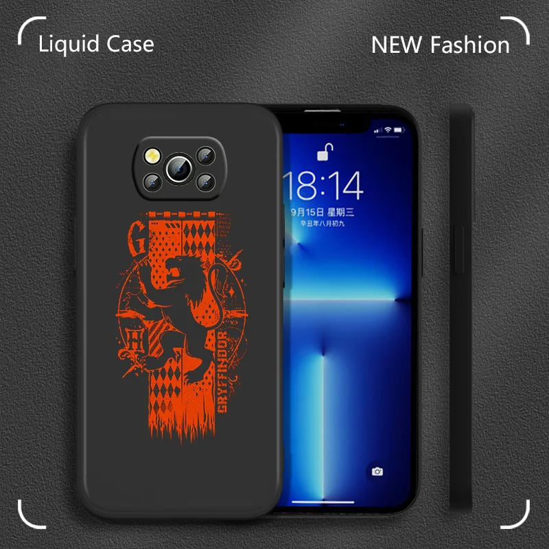 

School of Magic Harryy Potterer logo Phone Case For XiaoMi POCO X2 X3 X4 GT NFC Pro M3 M4 F3 F4 GT C3 C31 C40 Liquid Rope Cover
