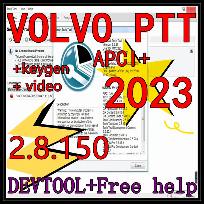 2023 Volvo Premium Tech Tool 2.8.150 APCI + 2023,01 + генератор ключей (PTT 2,8/VCADS)(реальное развитие) для Volvo диагностические инструменты 2023 Volvo Premium Tech Tool 2.8.150 APCI + 2023,01 + генератор ключей (PTT 2,8/VCADS)(реальное развитие) для Volvo диагностические инструменты
