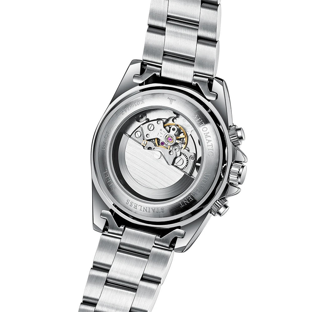 Мужские механические часы с календарем 3 циферблата |