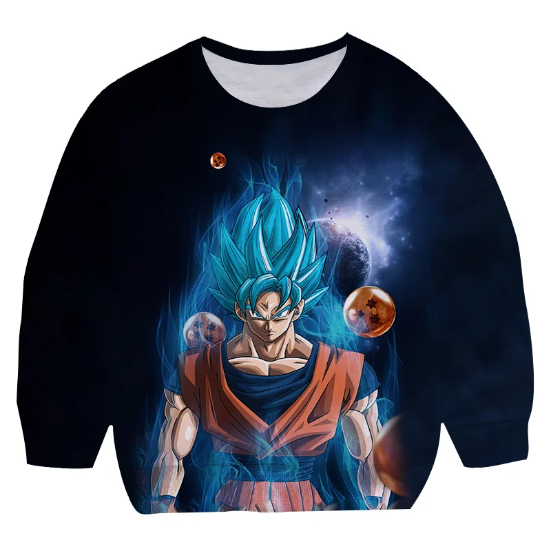 

Winter 3D Printed Sweatshirts Comics boys Goku drαgon-ball Round collar hoodies Children Fashion Hoodies Long Sleeve Streetwear