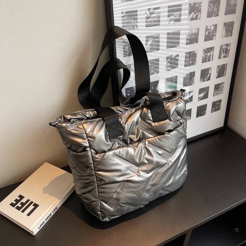 

Сумка-тоут женская через плечо, с верхней ручкой и подкладкой из нейлона