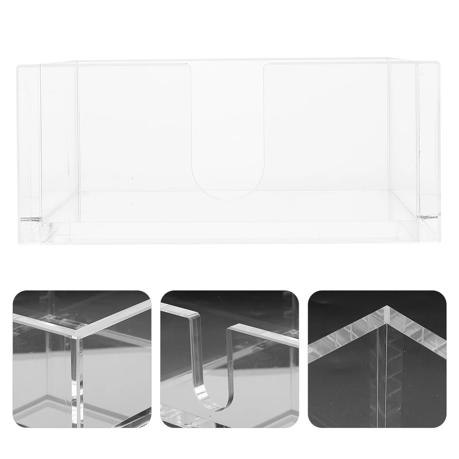 

Tissue Box Holder Napkin Dispenser Acrylic Clear Facial Paper Case Storage Towel Toiletglass Rectangular Desktop Serviette