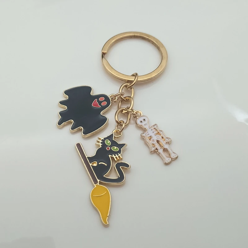 Брелок для ключей в готическом стиле с надписью летучая мышь